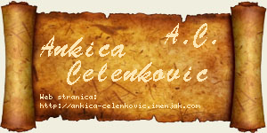 Ankica Čelenković vizit kartica